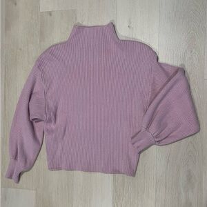 Women's Ribbed Mock Neck Sweater S/M